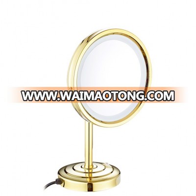 Factory sale LY-2209D modern round desk decorative LED bathroom mirror