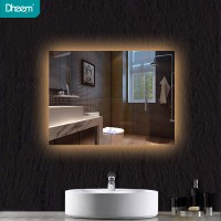 DHEEM Manufacturer Espejo Decorative LED Bathroom Backlit Mirror with Light