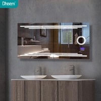 DHEEM LED wall mounted lighted makeup mirror bathroom mirror led bathroom mirror