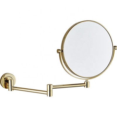 Newest wall mounted lighted vanity makeup mirror golden cosmetic led mirror